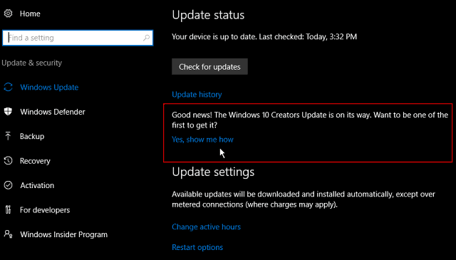 יוצרי Windows 10 מעדכנים את Insider Build 15058 למחשב זמין כעת