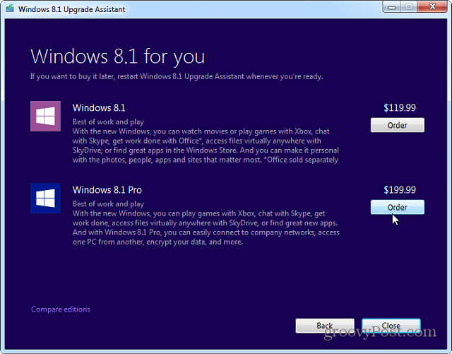 כיצד לשדרג את Windows 7 ל- Windows 8.1 עם עוזר השדרוג