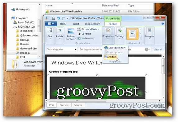 כיצד להפעיל את Windows Live Writer מ- Dropbox