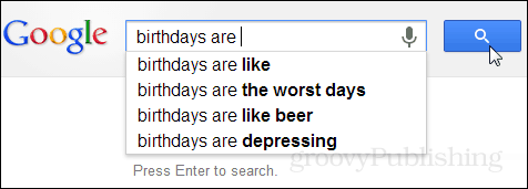 מה גוגל חושבת על ימי הולדת