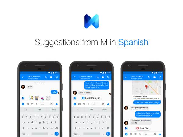 משתמשי פייסבוק מסנג'ר יכולים כעת לקבל הצעות מ- M באנגלית ובספרדית.