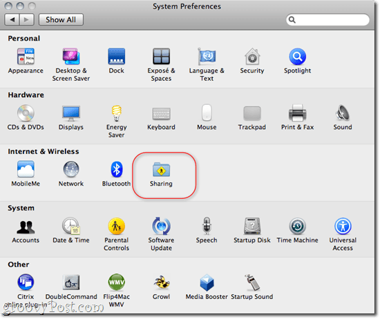 שיתוף קבצים ותיקיות OS X - Windows 7