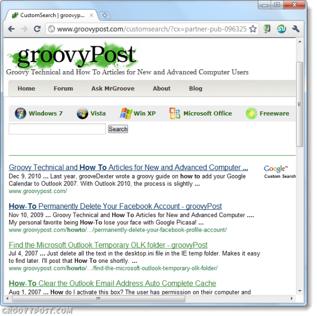 כיצד להשתמש בחיפוש אתרים בגוגל מסרגל ה- Omni של Chrome