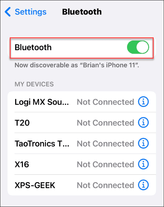 Bluetooth שתף סיסמת Wi-Fi באייפון