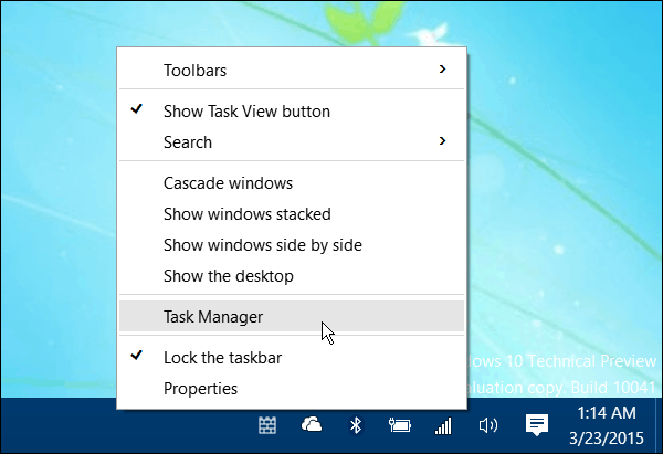 פתח את מנהל המשימות של Windows 10