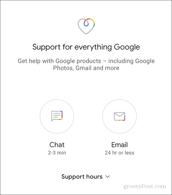 תמיכה ב- Google One