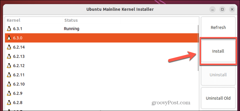 ubuntu להתקין את הקרנל ב-mainline