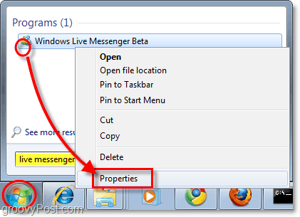 כיצד להכניס מסנג'ר לייב למגש המערכת של Windows 7