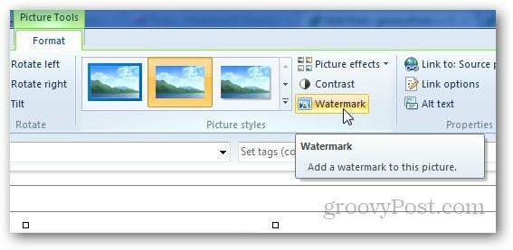 כיצד להגדיר ברירת מחדל לסימן מים ב - Windows Live Writer
