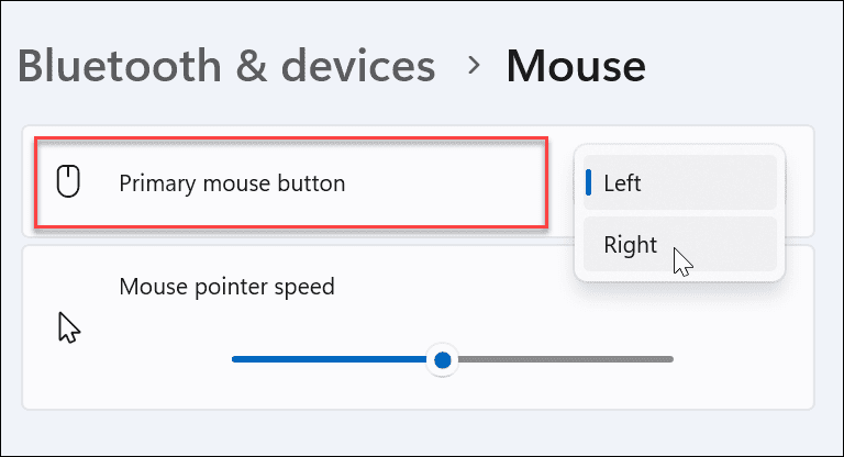 הפוך את העכבר לשמאלי ב-Windows