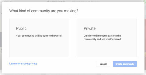 הגדרת מי יכול להצטרף לקהילת google plus שלך