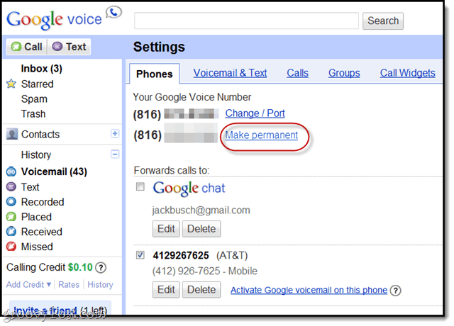 שמור את מספר הקול הישן שלך ב- Google לאחר הפורט
