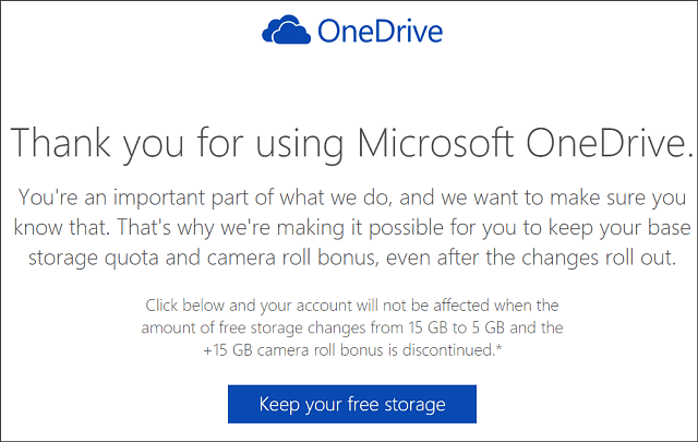 שמור על אחסון של OneDrive 15 GB