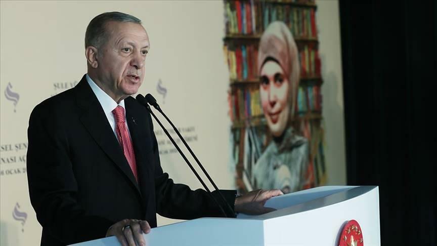 הנשיא ארדואן נאם בפתיחת קרן Şule Yüksel Şenler