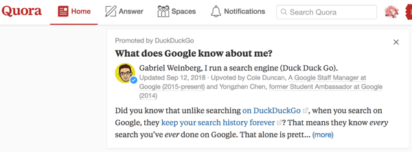 השתמש בתשובות מקודמות כדי לראות יותר על Quora.