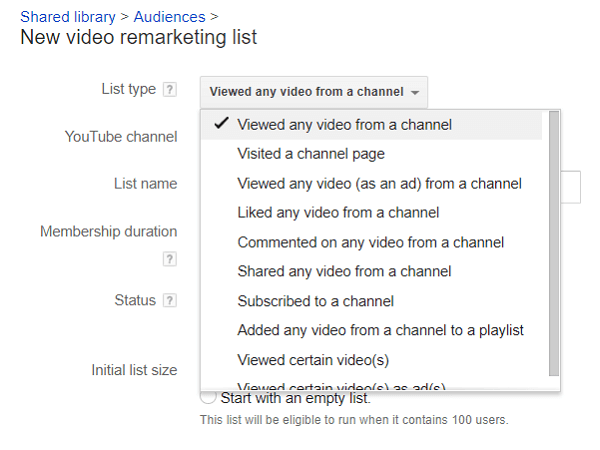 אתה יכול לפצל את רשימות הצופים שלך ב- YouTube לשיווק מחדש.