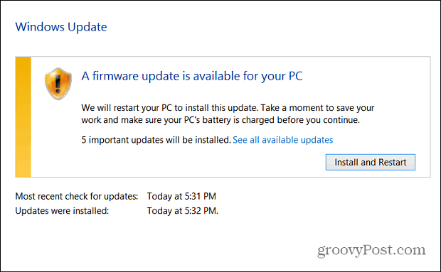 קושחה של Windows Update