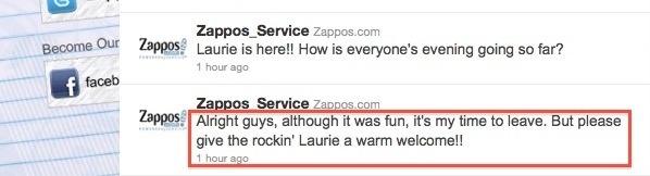 zappos טוויטר