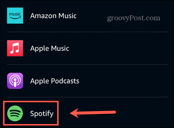 שירותי המוזיקה של Alexa Spotify
