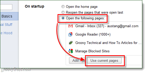 רשימת דפים מותאמת אישית להפעלת Chrome