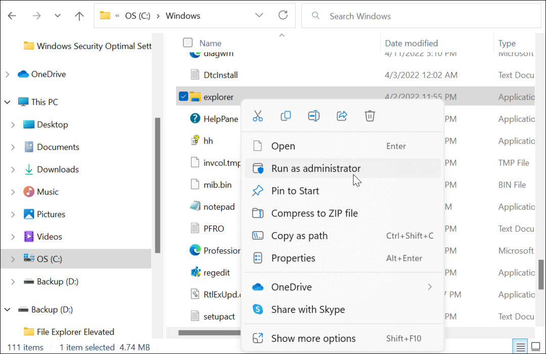 כיצד להפעיל את סייר הקבצים של Windows 11 כמנהל