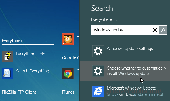 חפש בעדכוני Windows
