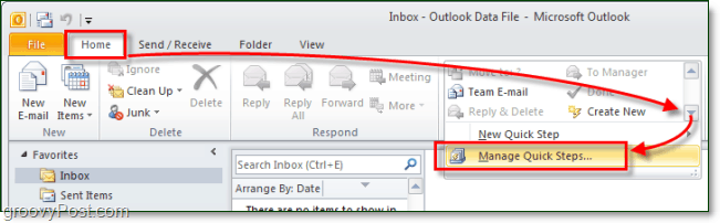 כיצד ליצור שלבים מהירים בהתאמה אישית ב- Outlook 2010
