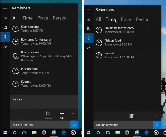 Windows 10 Cortana: צור זמן, תזכורות מבוססות מיקום