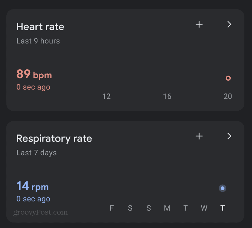 לוח המחוונים של קצב הנשימה של פיקסל הלב של גוגל