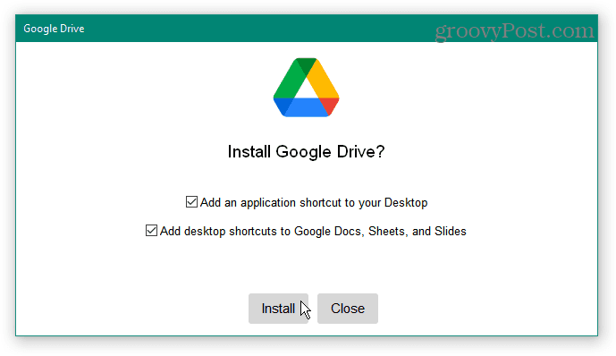 להתקין את Google Drive