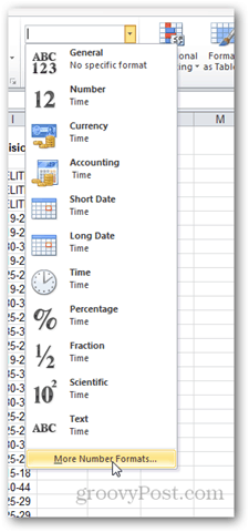 רענן את עיצוב המספרים ב- Excel 2010