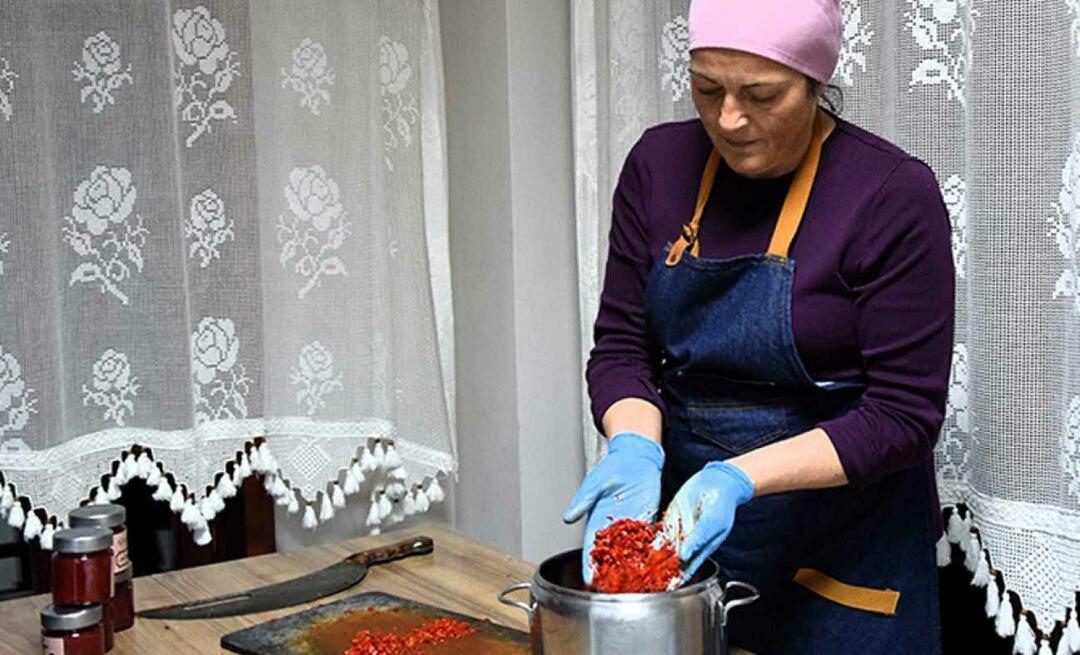 נשים מ-Bilecik הכינו ריבה מהפלפל החריף הרשום של Çukurören: הצורה המתוקה ביותר של כאב!
