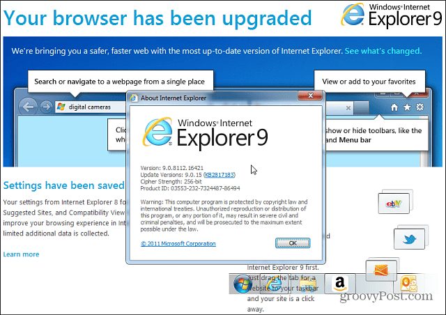 כיצד להסיר את התקנת התצוגה המקדימה של Internet Explorer 11 מ- Windows 7