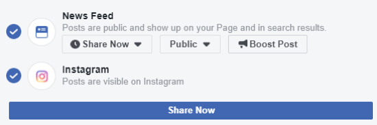 כיצד לחצות פוסט לאינסטגרם מפייסבוק בשולחן העבודה, שלב 1, וודא שאתה יכול לפרסם באינסטגרם מפייסבוק