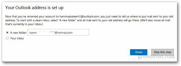 כיצד לשנות את שמו של Hotmail.com לדוא"ל Outlook.com