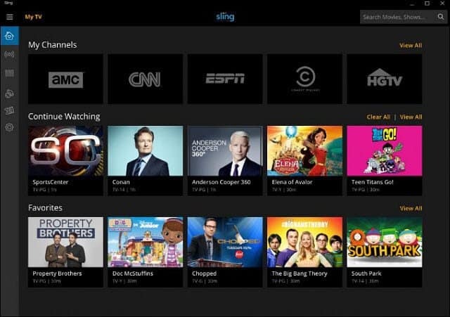 Sling TV מגיע ל- Windows 10 עם תמיכה בקורטנה