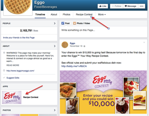 תחרות פייסבוק של eggo