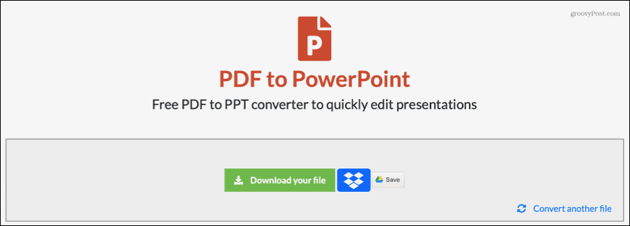 EasyPDF המרה PDF ל- PowerPoint