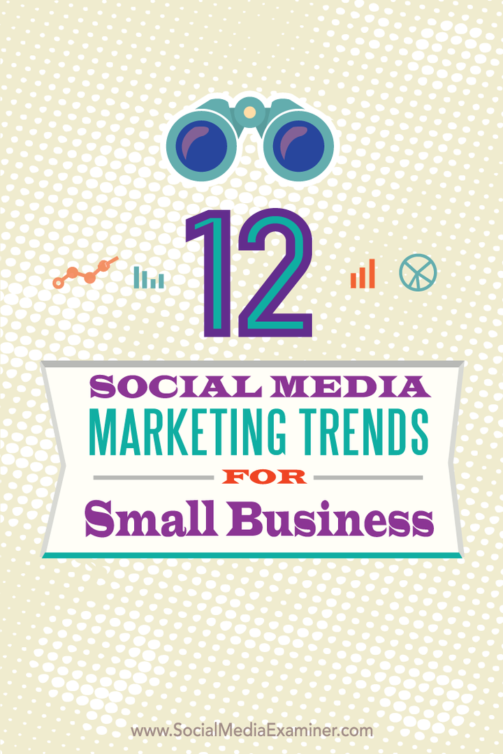 שנים עשר מגמות שיווק ברשתות חברתיות עבור עסקים קטנים