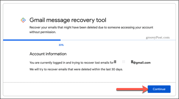 שחזור מיילים של Gmail באמצעות טופס תמיכה