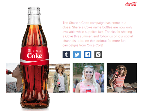קוקה קולה חולקים תמונה של קמפיין קוקה קולה