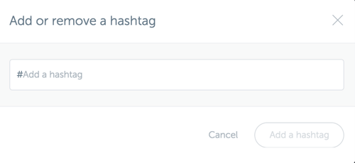 הוסף hashtag ללוח המחוונים של Iconosquare שלך.