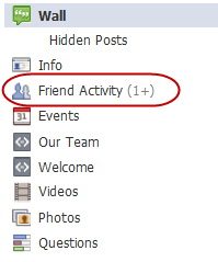 דף חברים פעילות פייסבוק