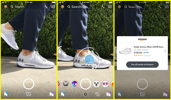 Snapchat בודקת דרך חדשה לחפש מוצרים באמזון ישירות ממצלמת Snapchat.