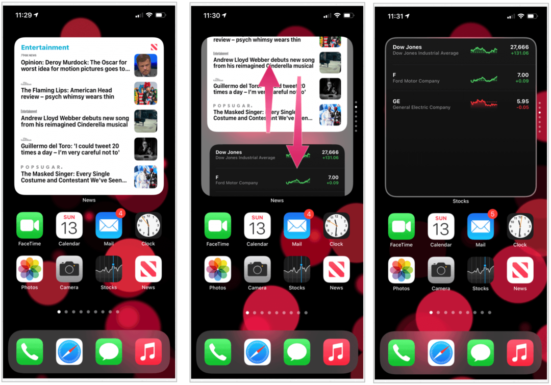 שימוש ביישומונים ב- iOS 14 באייפון