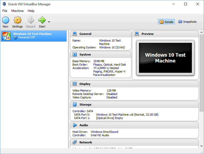 08 סיים את תצורת VM (התקנת Windows 10)