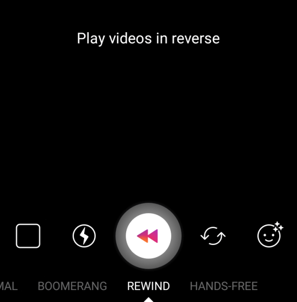 הוסף סרטון שמתנגן לאחור עם Rewind.