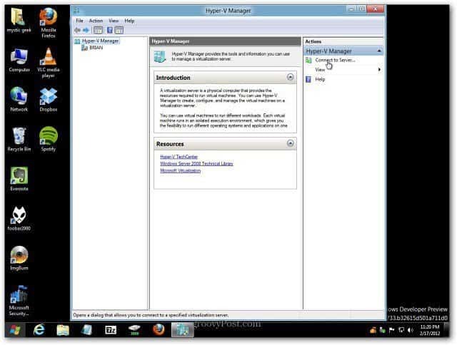 Windows 8: אפשר ל- Hyper-V ליצור וניהול מכונות וירטואליות
