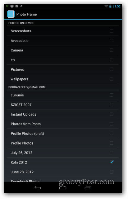 תיקיות מסגרת תמונות Nexus 7