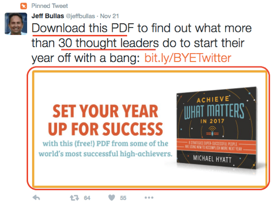 ג'ף בולאס משתמש בתמונה מרתקת של טוויטר כדי לעודד הורדות של ספר אלקטרוני שלו.